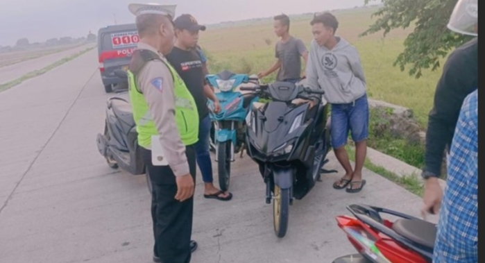 Bubarkan Aksi Balap Liar di Indramayu, 8 Motor Disita Polisi