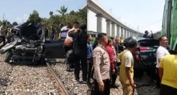 Minibus Tertabrak KA Feeder Whoosh di Ngamprah Bandung Barat, Tiga Orang Tewas!