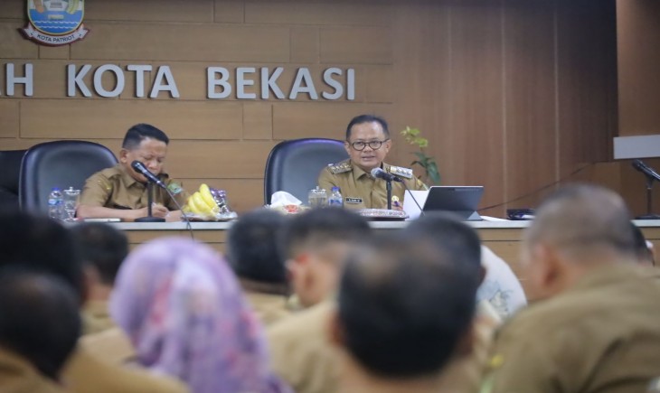 Antisipasi Kenaikan Harga Pangan Jelang Nataru, Pj Walikota Bekasi Gelar Rakor Bersama OPD