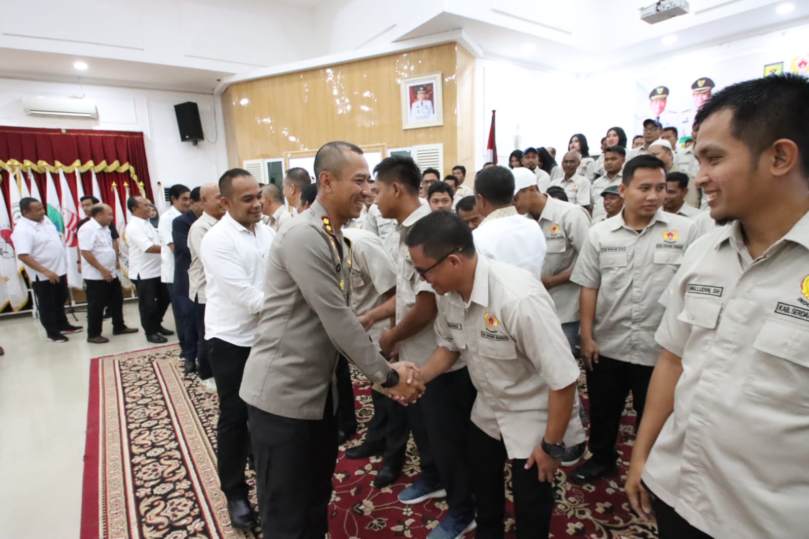 Kapolres AKBP Oxy Yudha Pratesta, S.Ik Hadiri Pelantikan Pengurus KONI Kabupaten Sergai 2024-2028