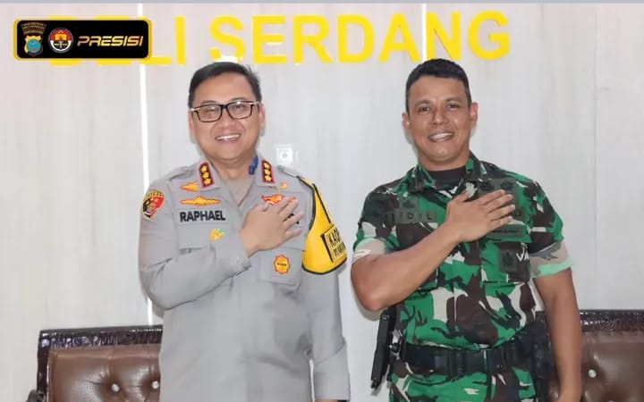 Tingkatkan Sinergitas, DanBrigif 07 Rimba Raya Silaturahmi Ke Mapolresta Deli Serdang