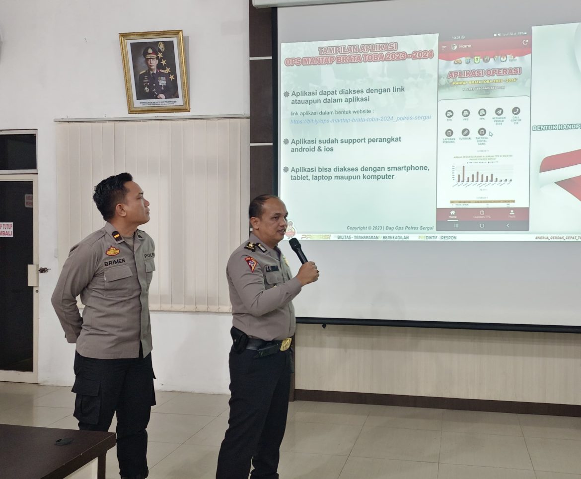 Aplikasi Inovatif Kabag Ops Polres Sergai Guna Pastikan Pengamanan Pemilu Kondusif