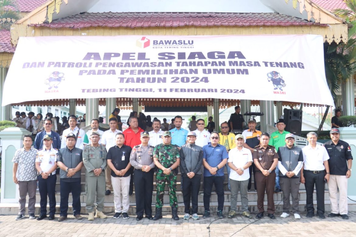 Kabag Ops Polres Tebing Tinggi Hadiri Apel Siaga Dan Patroli Pengawasan Masa Tenang Pemilu 2024