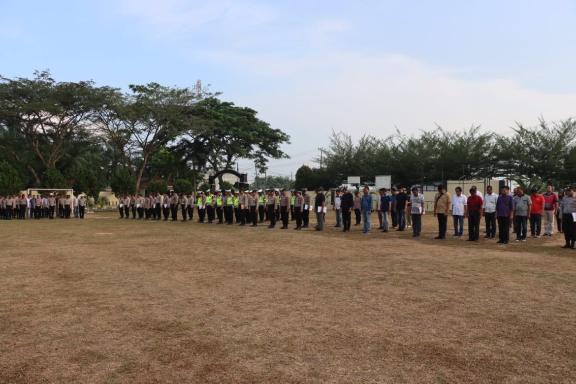 Polres Sergai Apel Stand By Personil Pengamanan Pleno PPK