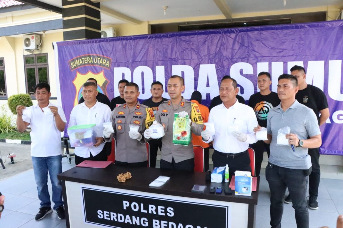 Satnarkoba Polres Sergai Gagalkan Peredaran Narkoba, Sabu 2.700 Gram Disita