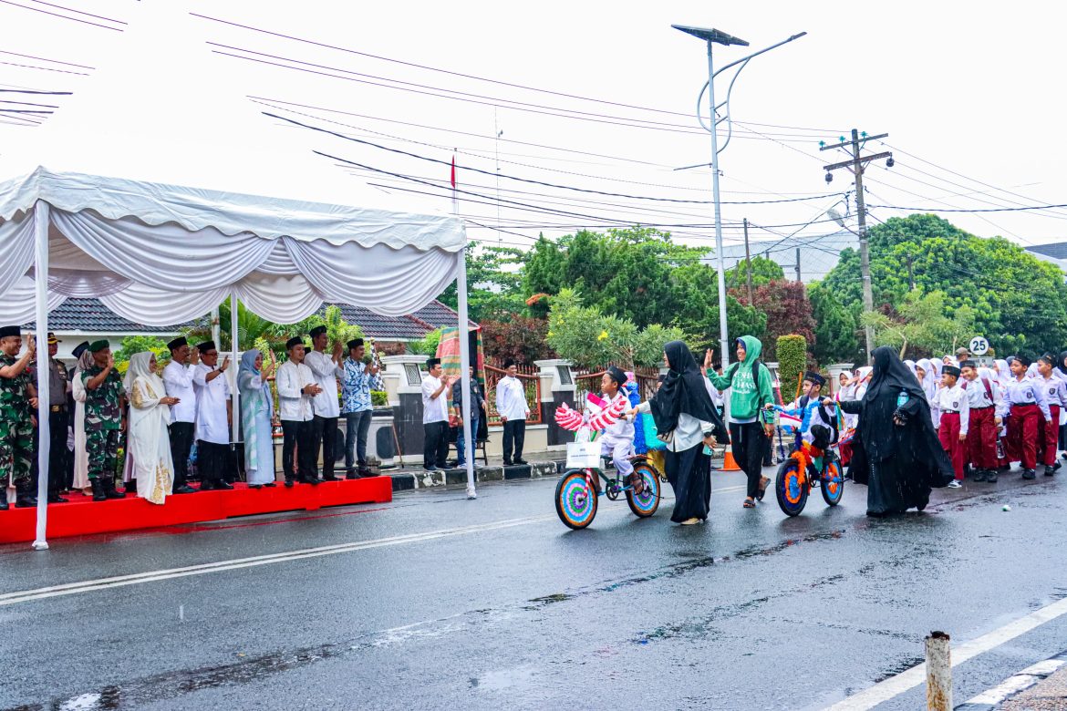 MTQ ke-53 dan FSN ke-17, Polres Tebing Tinggi Gelar Pengamanan Pawai Ta’aruf