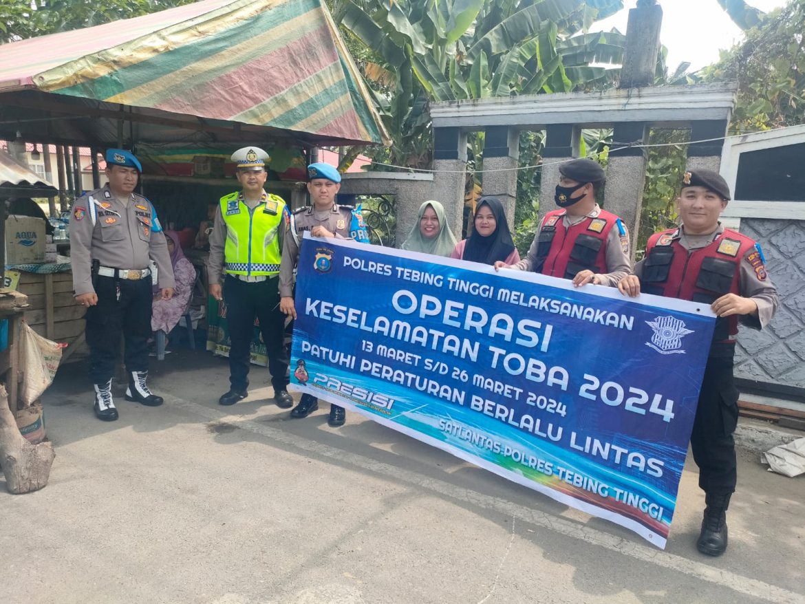 Operasi Keselamatan Toba 2024 Polres Tebing Tinggi Himbau Pengguna Kalan