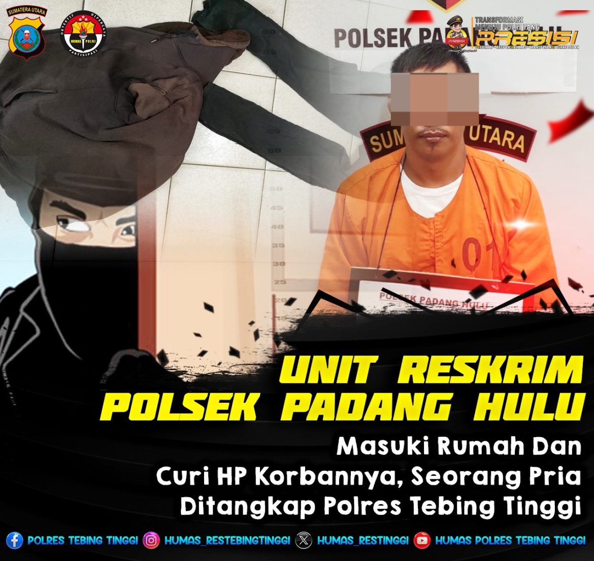 Personil Polsek Padang Hulu Tangkap Pelaku Pencurian