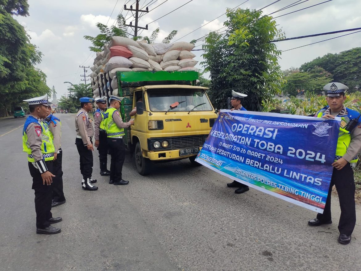 Ops Keselamatan Toba 2024 Polres Tebing Tinggi Tindak Pelanggar Lalu Lintas