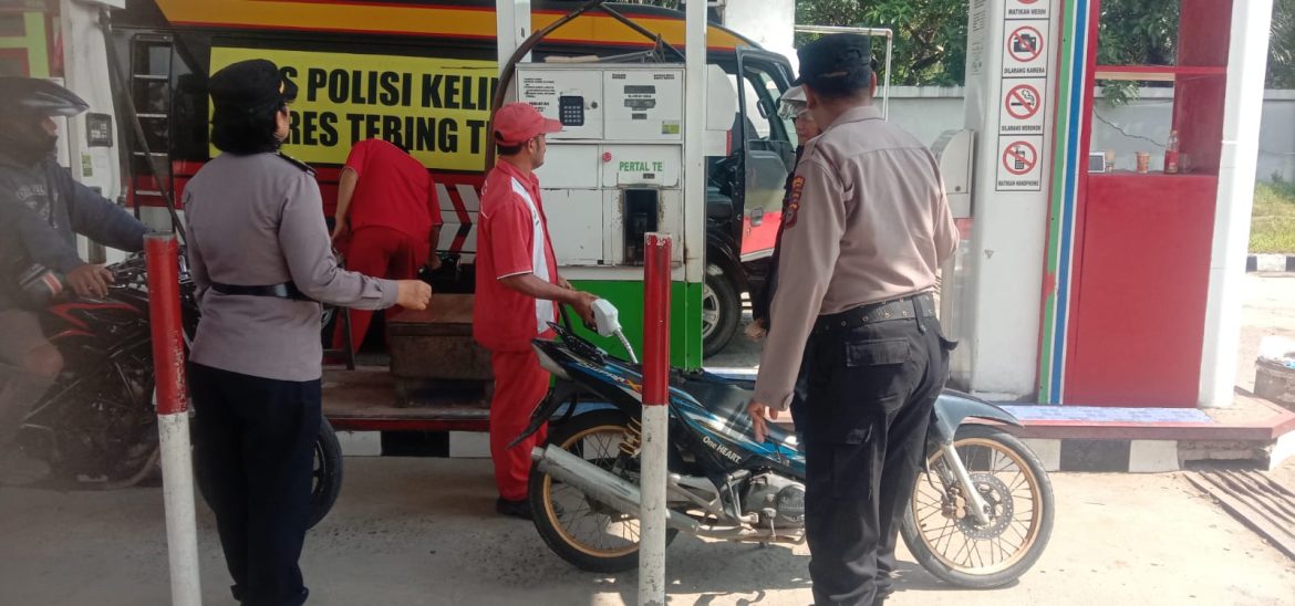 Polres Tebing Tinggi Patroli SPBU, Pastikan BBM Tersalur Dengan Baik