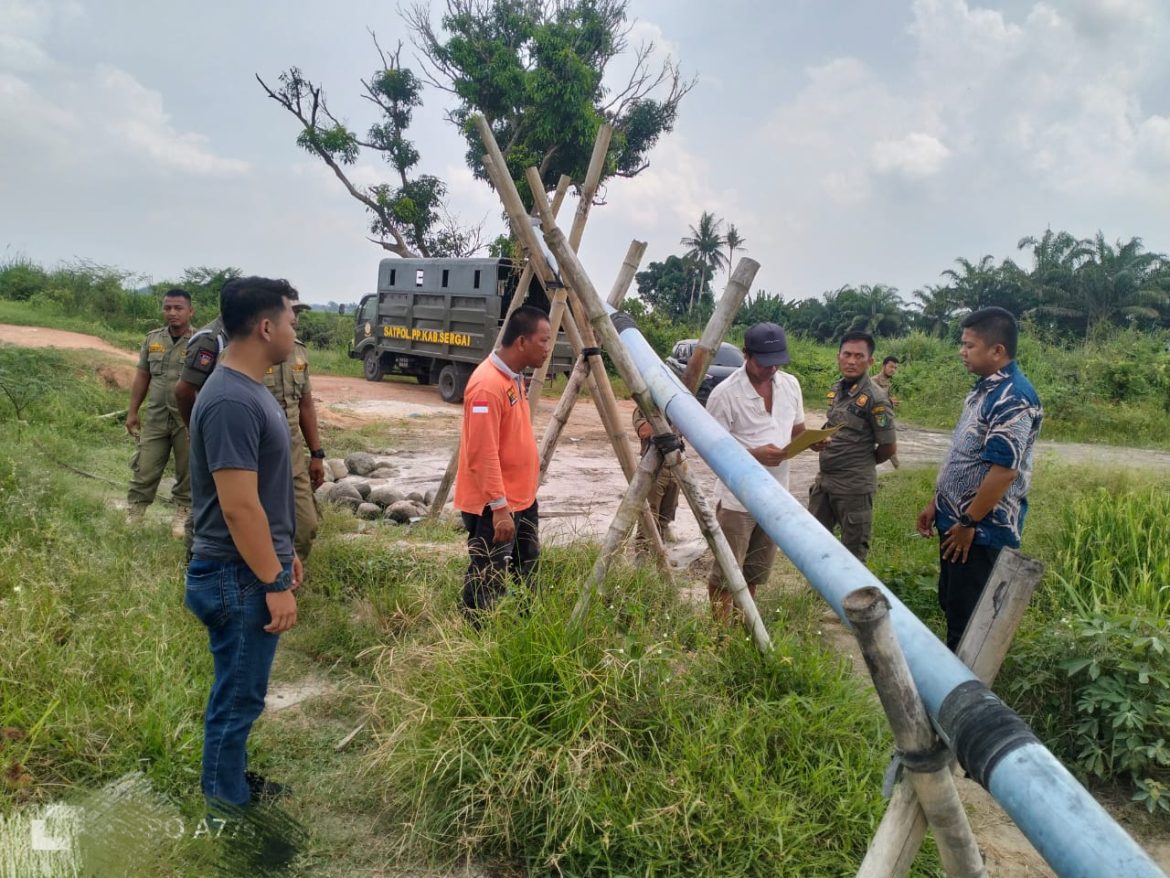 Polres Sergai Tindak Penyedotan Pasir ilegal Di Desa Sei Belutu