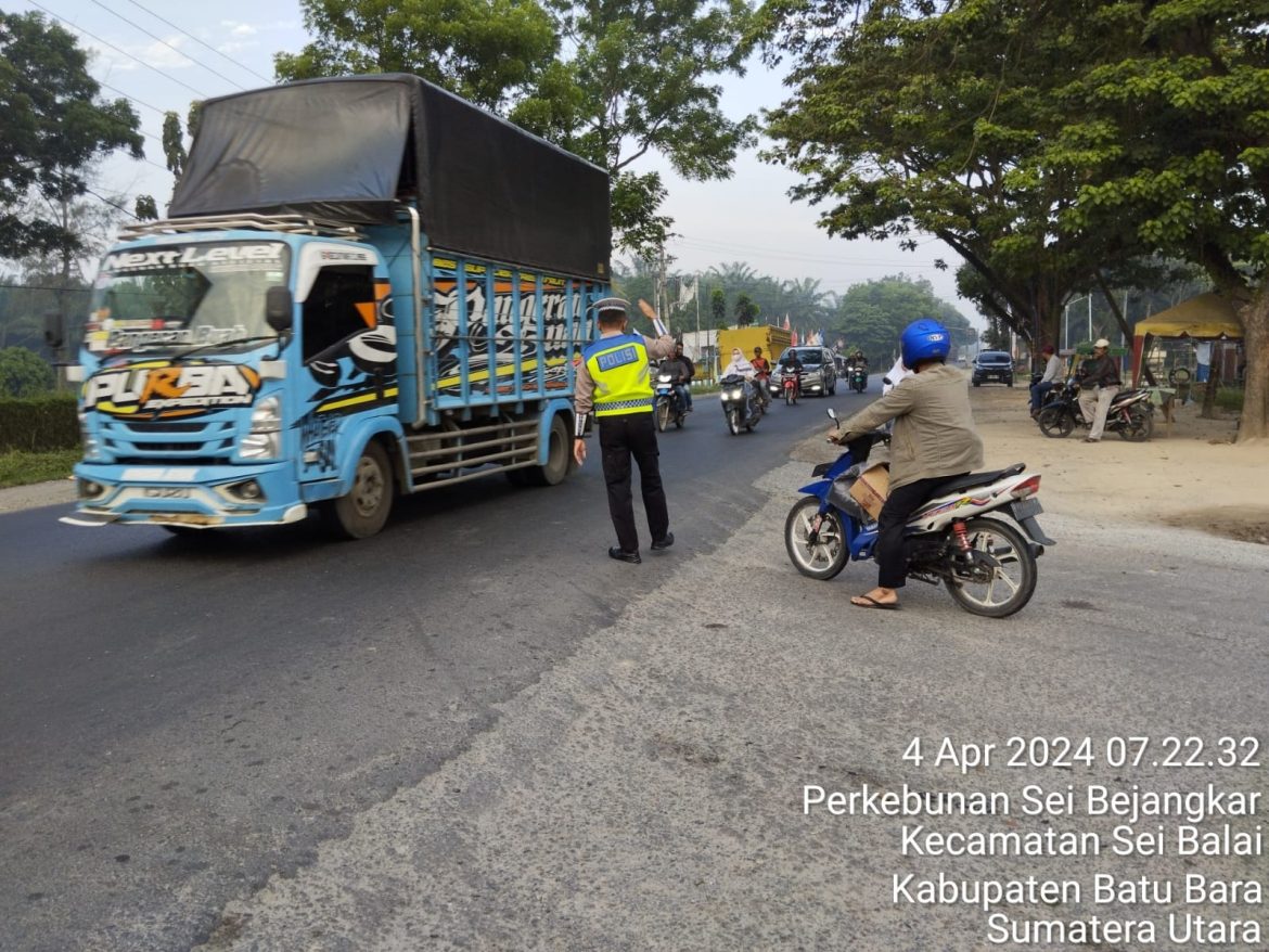 Gatur Lalin Pagi Bentuk Pelayanan Sat Lantas Polres Batubara Terhadap Pengguna Jalan