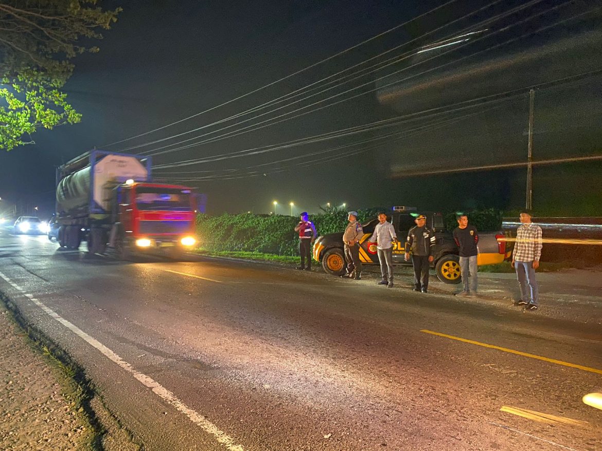 Sat samapta Polres Batu Bara Patroli Malam Hari Antisipasi Kerawanan Kamtibmas