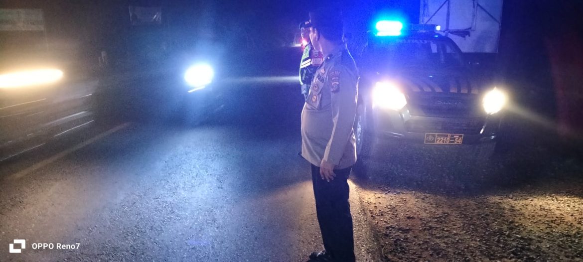 Polsek Labuhan Ruku Patroli Blue Light Di Malam Takbiran