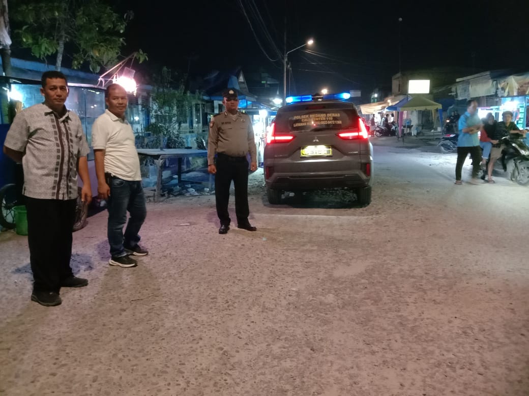 Polsek Medang Deras Patroli Antisipasi Kejahatan Malam Hari