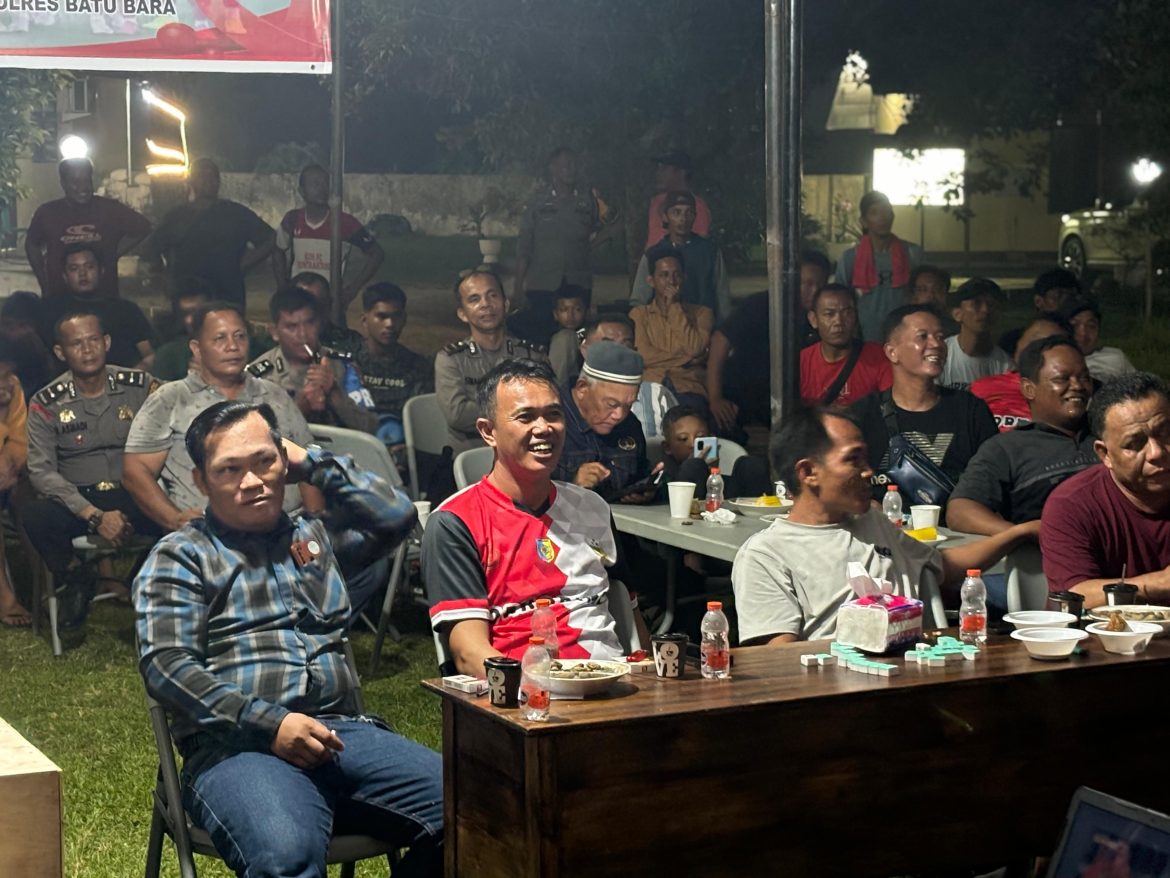 Kapolsek Indrapura AKP Jonni H. Damanik, S.H, M.H Nobar Semifinal AFC U23