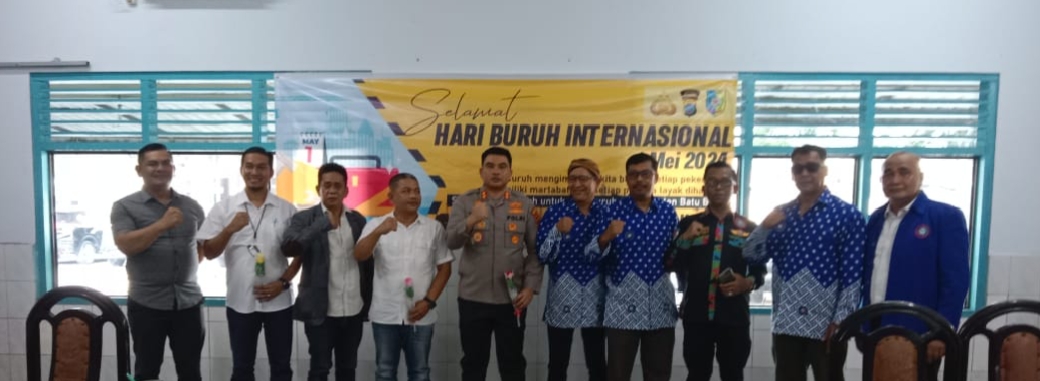 Mayday, Kapolres Bersama Kadisnaker Silaturahmi Dengan Ormas Buruh se-Kabupaten Batu Bara