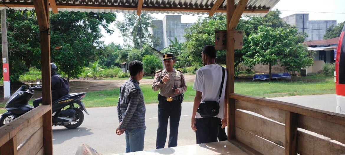 Cek Pos Satkamling, Kasat Binmas Polres Tebing Tinggi Berikan Arahan