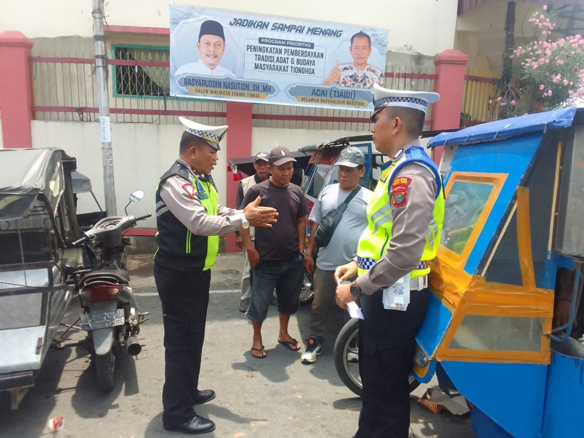 Sat Lantas Polres Tebing Tinggi Edukasi Masyarakat Tertib Berlalulintas