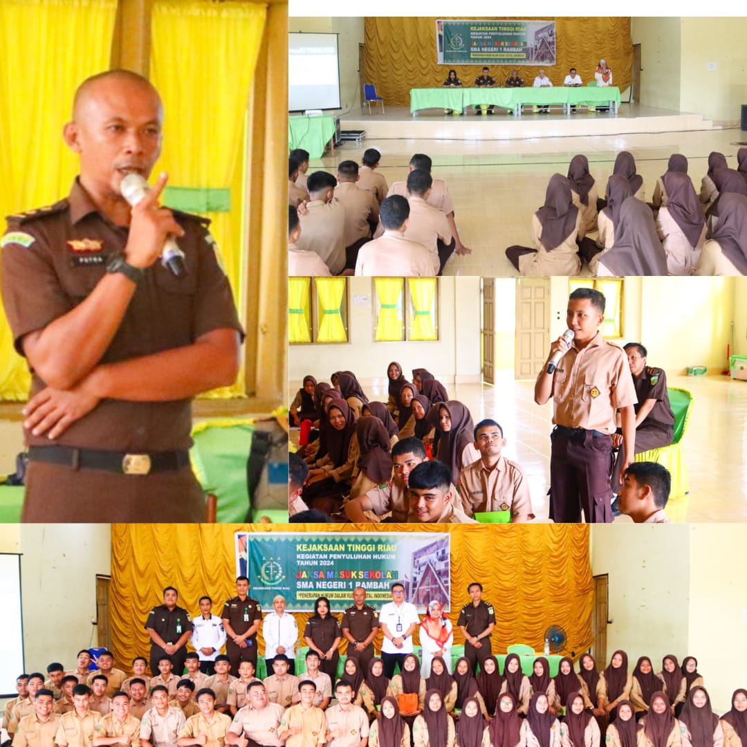 Jaksa Masuk Sekolah (JMS), Kejati Riau Berikan Penyuluhan Hukum pada Siswa/i SMA Negeri 1 Rambah