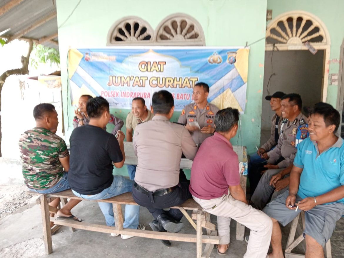 Kapolsek Indrapura AKP Jhoni H. Damanik, S.H, M.H Tampung Aspirasi Masyarakat Di Jumat Curhat