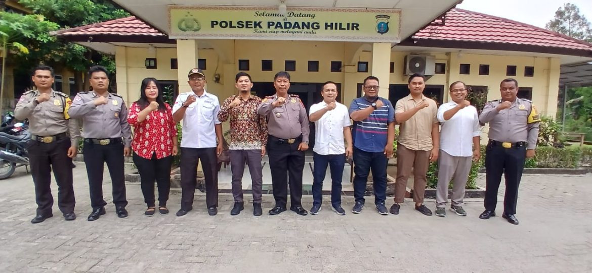 Kapolsek Padang Hilir Terima Audiensi Panwaslu Dan PPK Kecamatan Padang Hilir