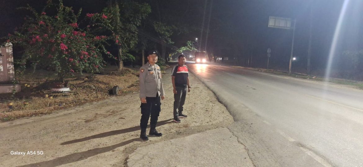 Patroli Malam Polsek Lima Puluh Tingkatkan Kamtibmas