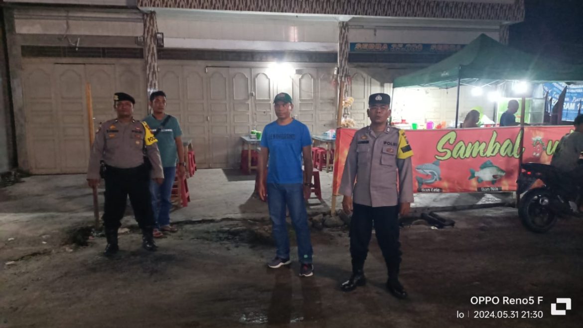 Polsek Medang Deras Patroli Malam Antispasi Kejahatan Jalanan