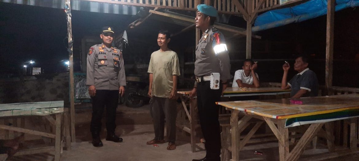 Kapolsek Medang Deras AKP Abdi Tansar, S.H, M.H Pimpin Patroli Antisipasi Gangguan Kamtibmas