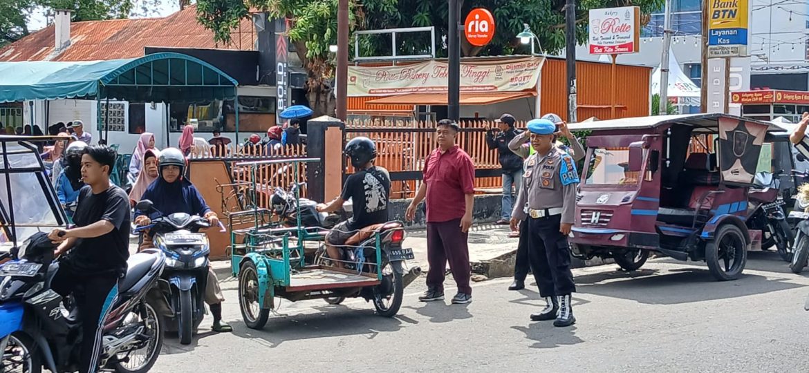 Polres Tebing Tinggi Monitoring Penyaluran Bantuan Pangan Kecamatan Rambutan