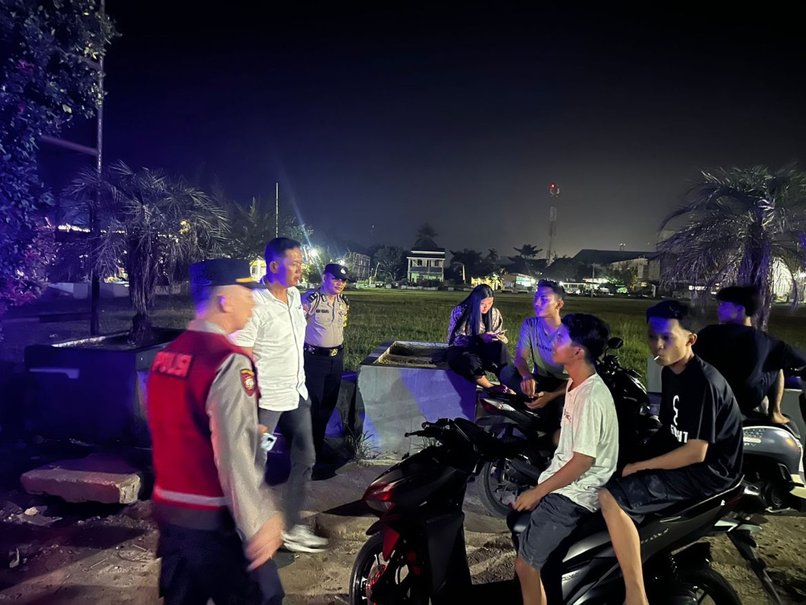 Patroli Malam Polsek Indrapura Antisipasi Balap Liar Dan Kejahatan Jalanan