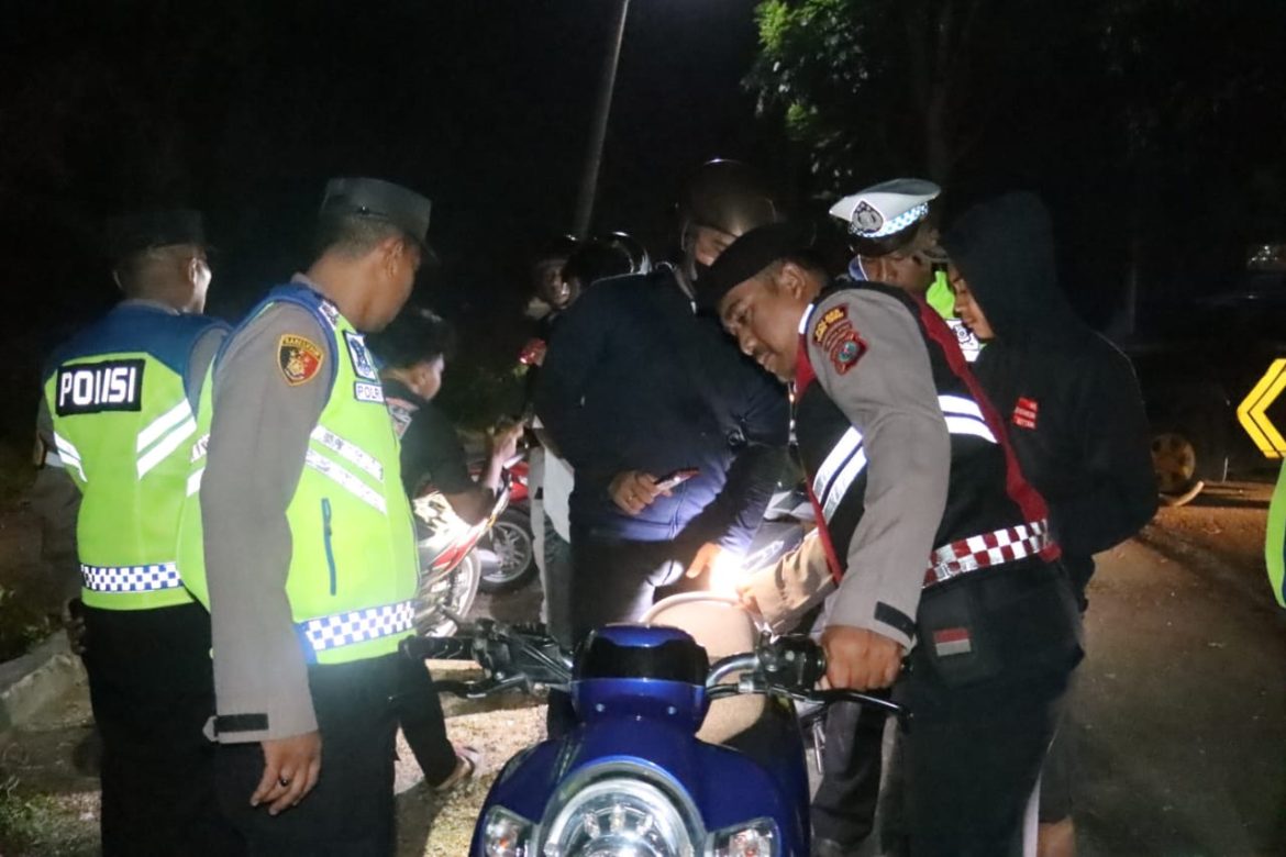 Jaga Situasi Kamtibmas, Polres Tebing Tinggi Amankan 27 Sepeda Motor Saat Patroli Malam