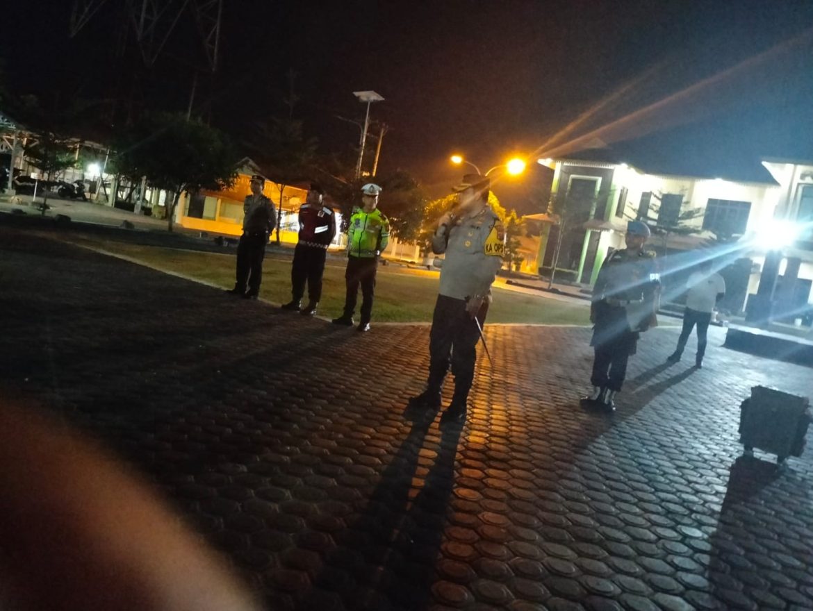 Kapolres Batu Bara Pimpin Apel Malam Kesiapan Patroli Gabungan Antisipasi Gangguan Kamtibmas