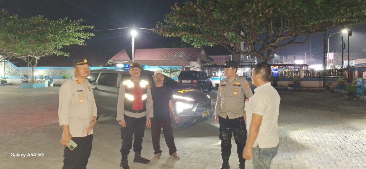 Kapolsek Lima Puluh AKP Tukkar L. Simamora, S.H, M.H Pimpin Pengamanan Malam Takbiran Idhul Adha 1445 H