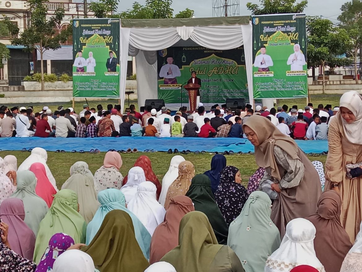 Kapolres Batu Bara Ikuti Sholat Idul Adha 1445 H Di Lapangan Indrasakti