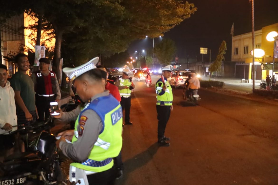 Polres Tebing Tinggi Jaring 9 Kenderaan Pengguna Knalpot Brong