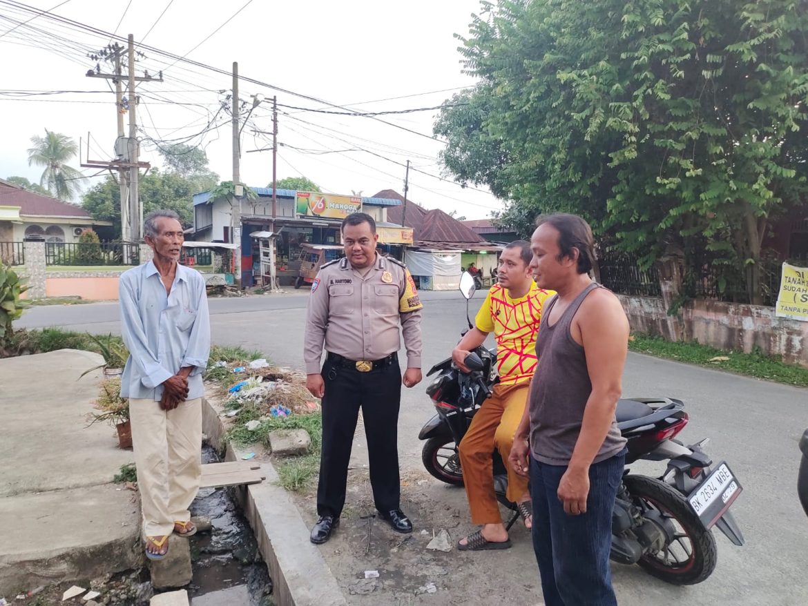 Bhabinkamtibmas Polres Tebing Tinggi Sampaikan Pesan Kamtibmas