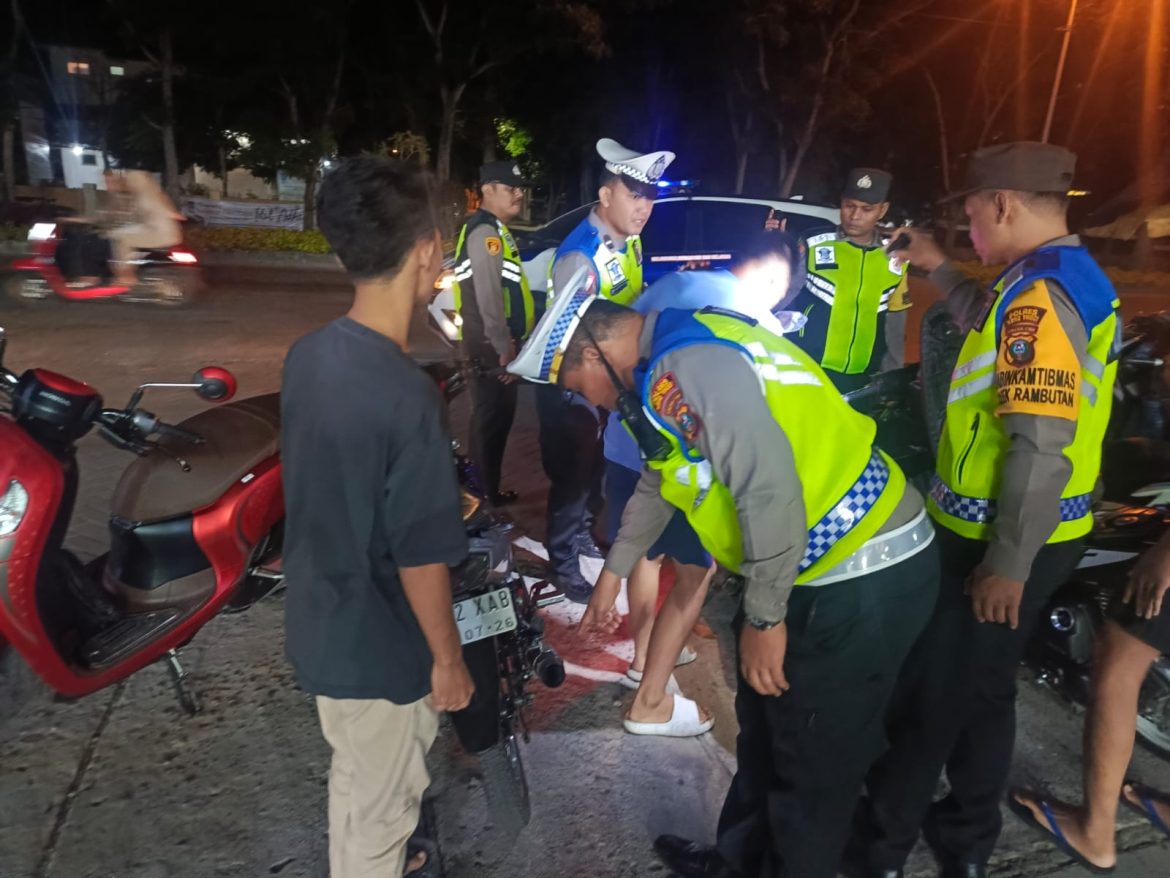 Polres Tebing Tinggi Patroli Pemberantasan Geng Motor Dan Balap Liar