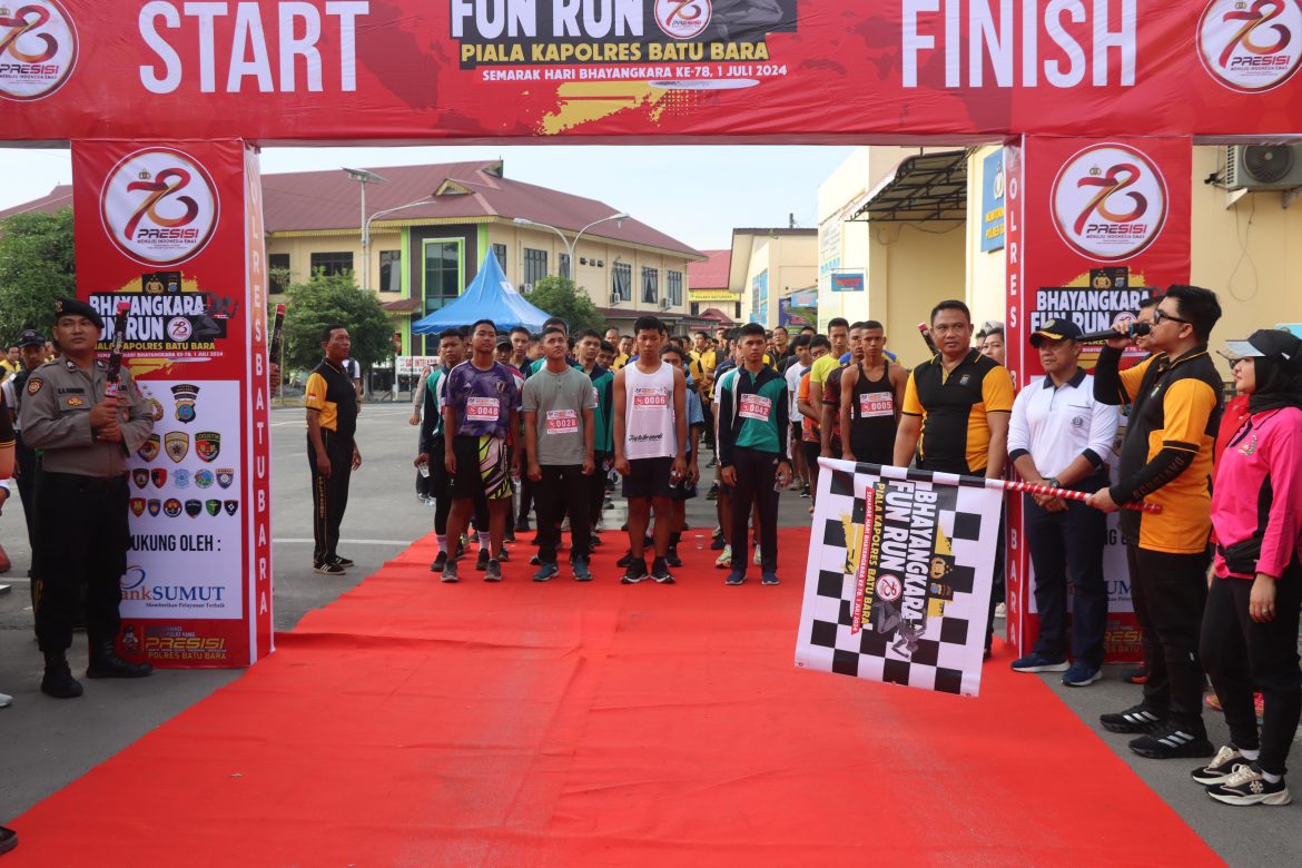 Polres Batu Bara Gelar Lomba Marathon 5 K HUT Bhayangkara Ke-78