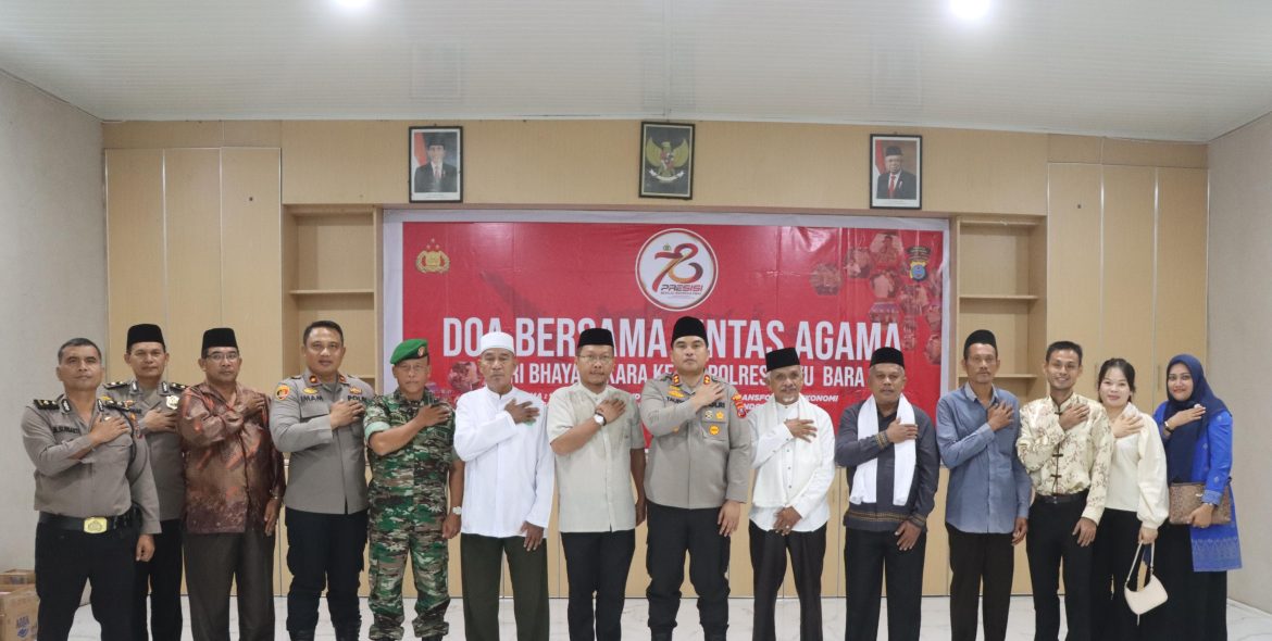 Hari Bhayangkara Ke-78 Polres Batu Bara Ikuti Doa Bersama Lintas Agama Secara Virtual