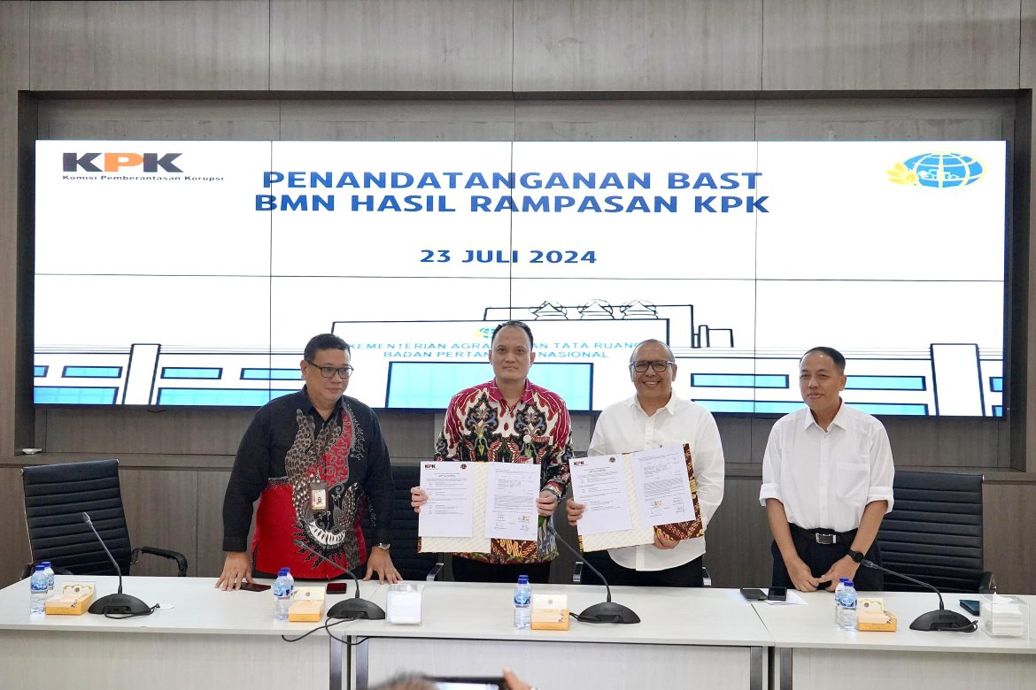 Kementerian ATR/BPN Terima Aset BMN Hasil Rampasan KPK Senilai Rp4,7 Miliar