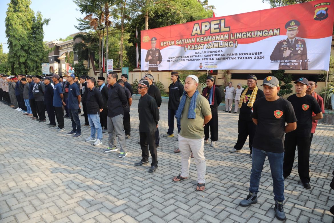 Polresta Pati Gelar Apel Kasat Kamling dan Penyerahan Penghargaan Lomba Satkamling