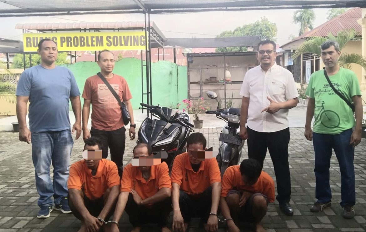 Polsek Perbaungan Ringkus Empat Pelaku Curanmor