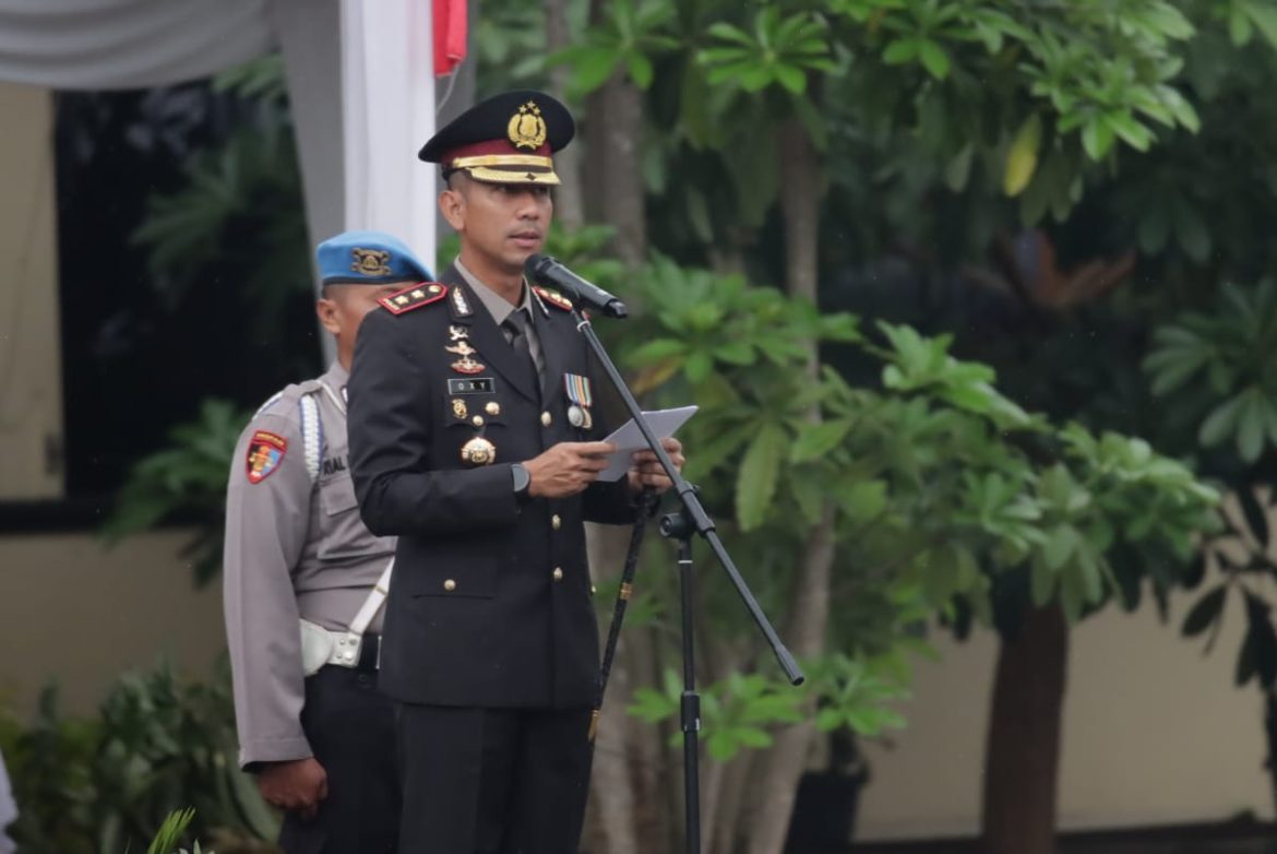 Kapolres Sergai AKBP Oxy Yudha Pratesta, S.Ik Pimpin Upacara Hari Bhayangkara Ke-78