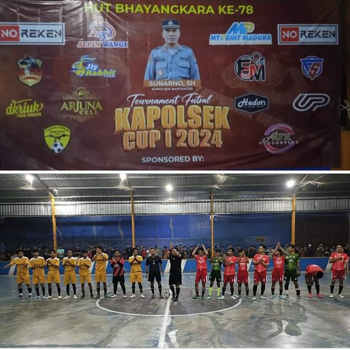 Polsek Banyuates Gelar Open Turnamen Futsal Cup I HUT Bhayangkara Ke-78