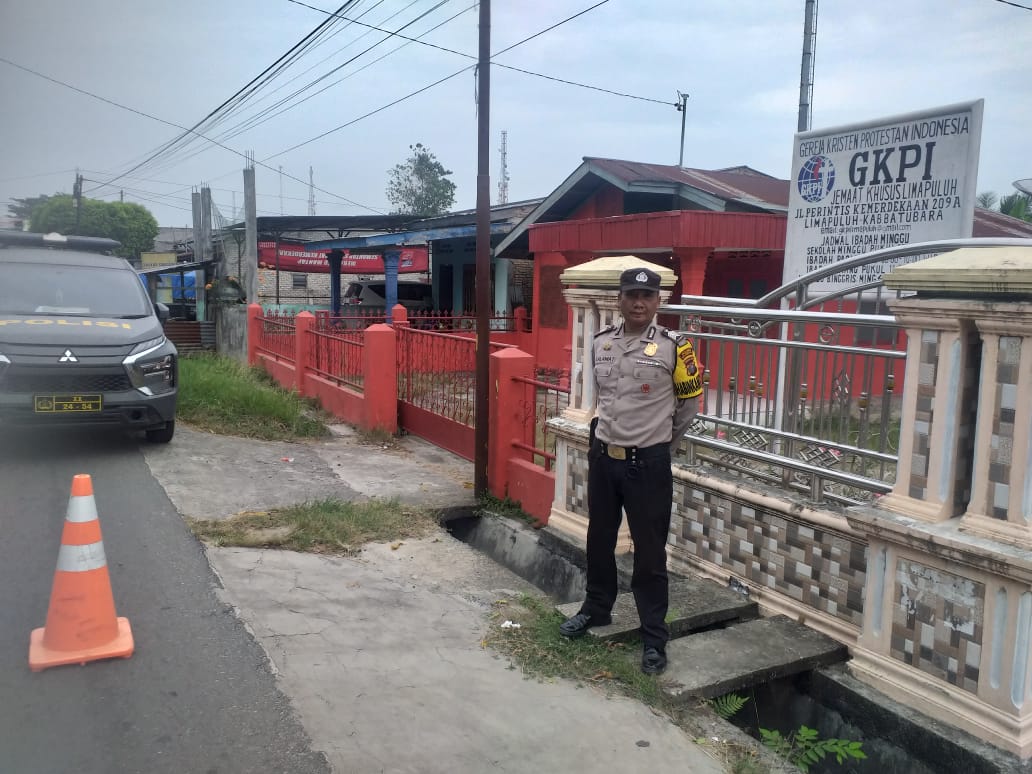 Patroli Minggu Kasih Polsek Lima Puluh Pengamanan Ibadah Di Gereja