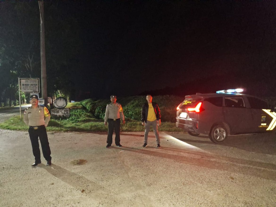 Polsek Lima Puluh Patroli Malam Antisipasi Tawuran Dan Balap Liar