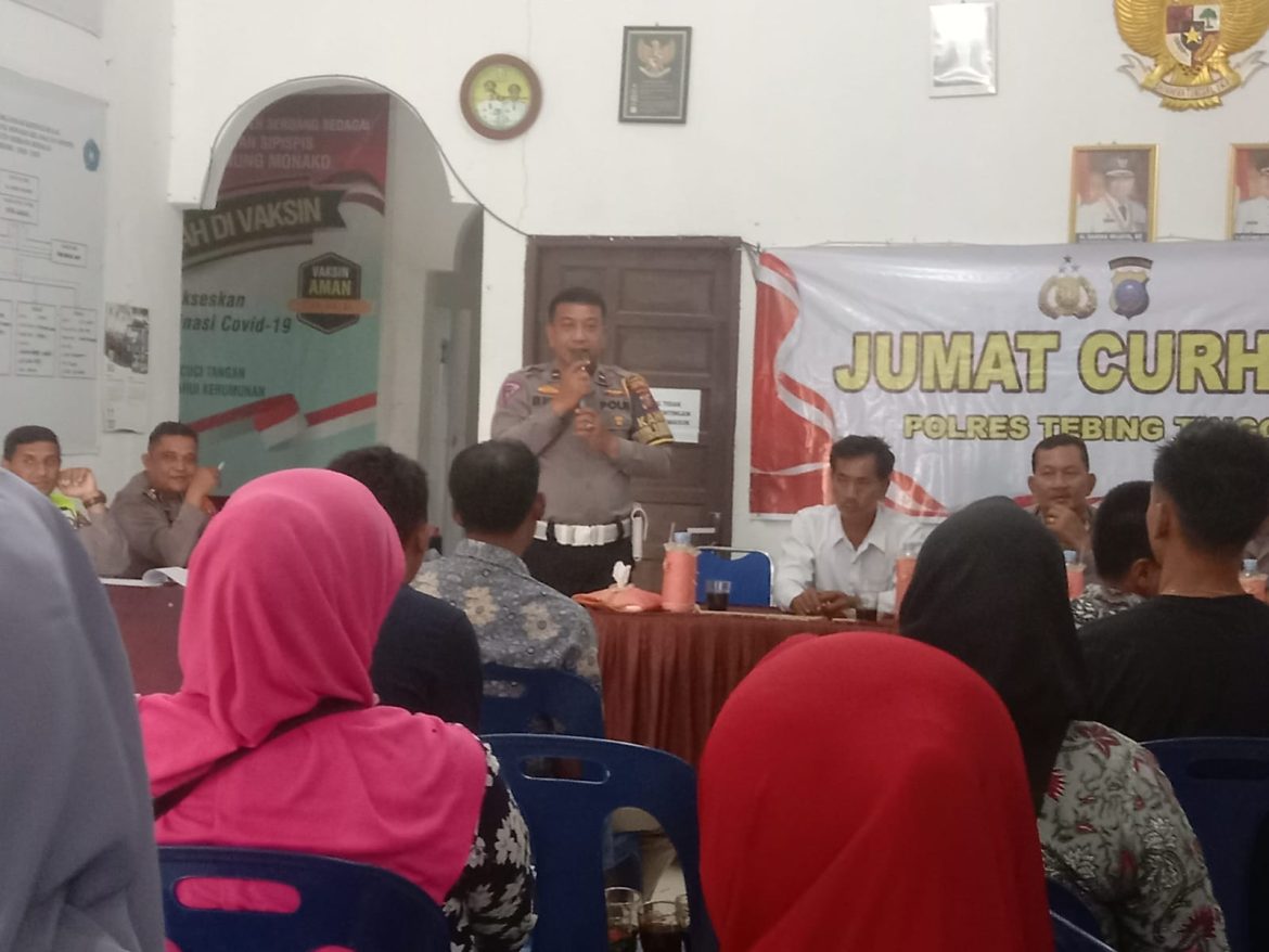 Jumat Curhat, Polres Tebing Tinggi Sambang Kantor Desa Gunung Monako