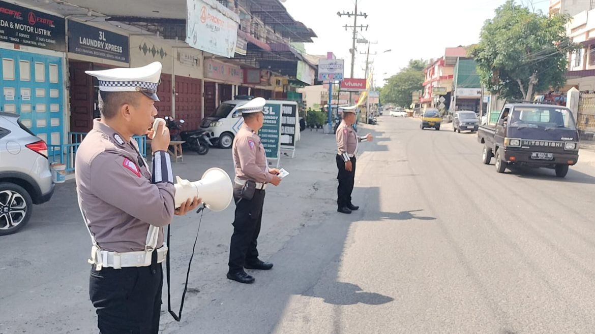 Ops Patuh Toba, Polres Tebing Tinggi Public Address Himbau Tertib Berlalulintas