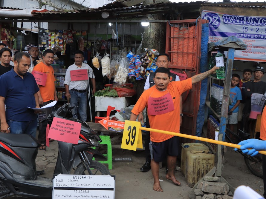 Polda Sumut Gelar Rekonstruksi Kebakaran Rumah Sempurna Pasaribu